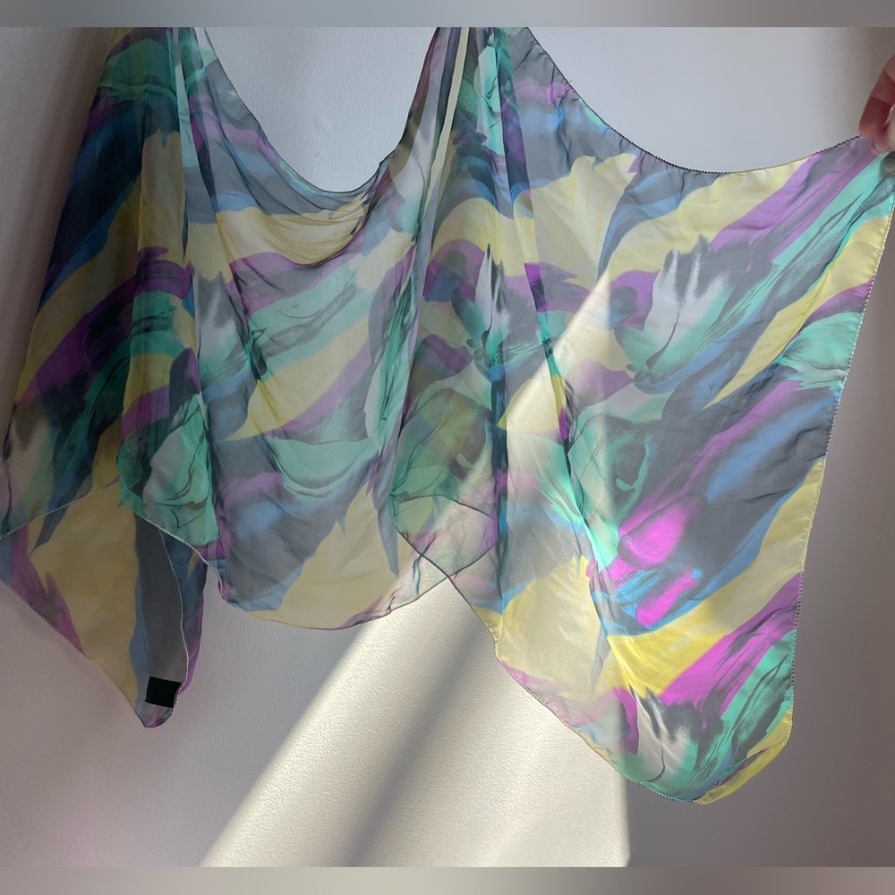 Vintage Italian Sheer Scarf - Picture 3 of 10